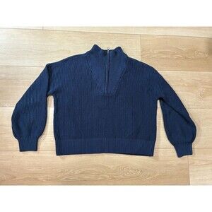 Duluth Trading Co. Women's Blue Quarter Zip Sweater Size Medium